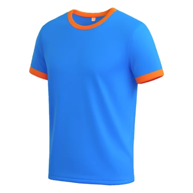 short sleeve tee shirt, solid blue color, no logos or patterns sticker