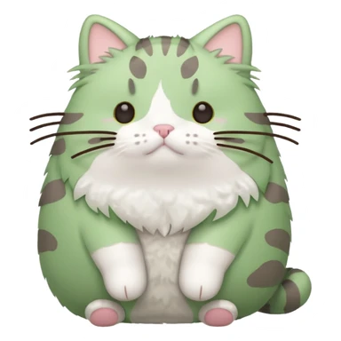 green pusheen sticker