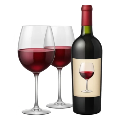 bottle of wine and glass black sticker