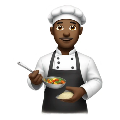 Black Chef cooking  sticker