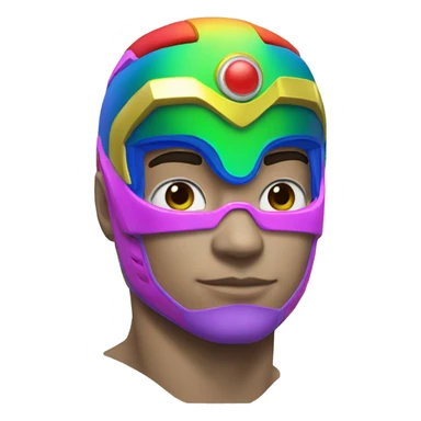 rainbow Power ranger shoulder to head sticker