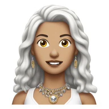 I am a whitr girl Use my image i am Deborah as a Queen of rock with jewelry sticker