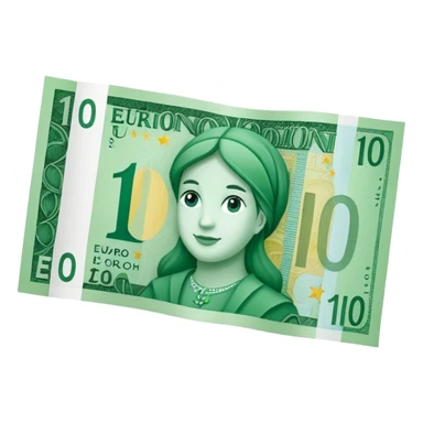 banconota verde 10 euro sticker