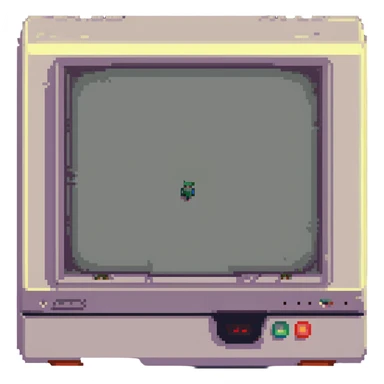 CRT screen cracked with a blinking “404” sticker