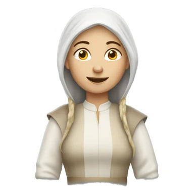 white medieval woman rich sticker