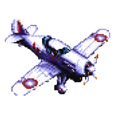 vintage biplane war aircraft sticker