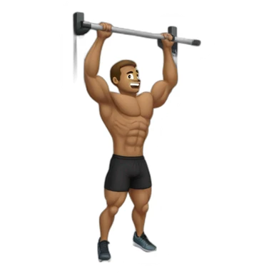 athlete doing pull ups crossfit sticker