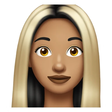 Tanned woman with long black hair dressed in 2000s Y2K hair, makeup, and attire sticker