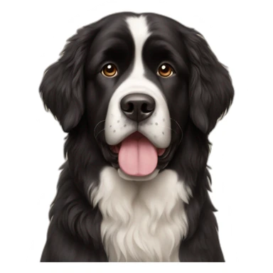 a photo of a dog Newfoundland sticker