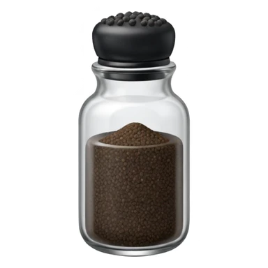 Pepper shaker with black pepper not a full pepper sticker