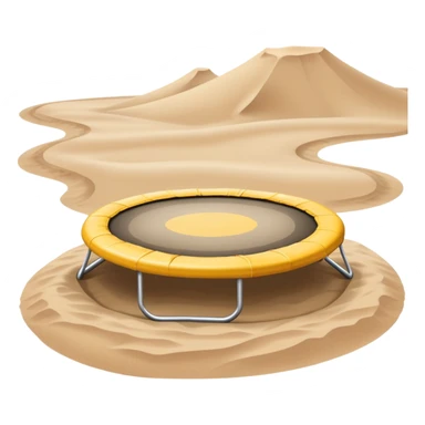 Trampoline in the middle of sand dunes
 sticker