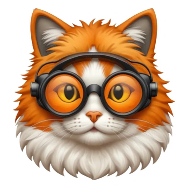 cat with nigthvision googles sticker