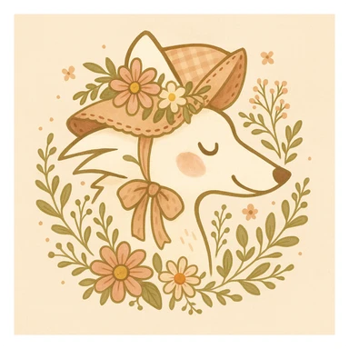 Give the Overwolf logo a cute cottagecore makeover sticker