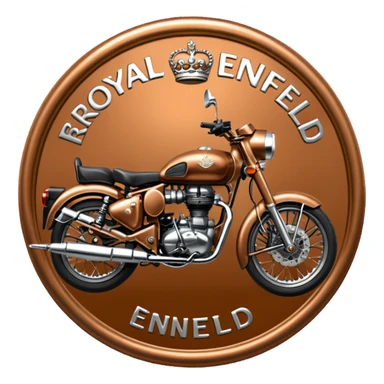 Royal Enfield classic medallion bronze sticker