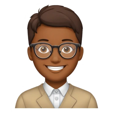 方大同，戴着眼镜，微笑 sticker