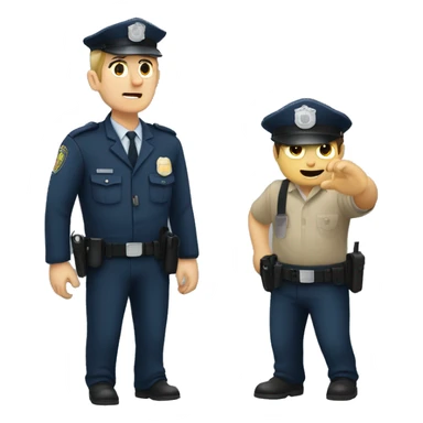 A policeman arresting a criminal  sticker