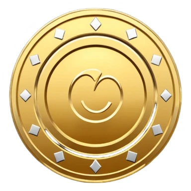 casino coin sticker