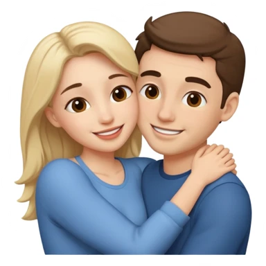 Hugging and kissing sticker