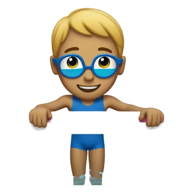 summer olympics boy swimming pool sticker