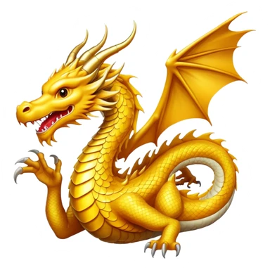 Big golden dragon flying  sticker