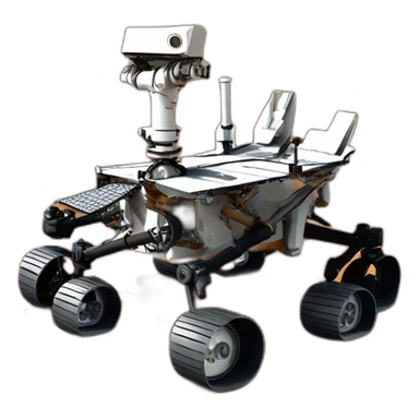 mars rover on surface sticker