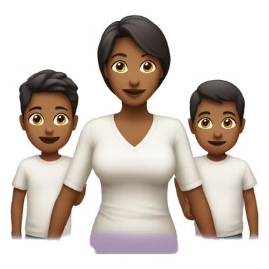 single Mom and two boy toddlers sticker