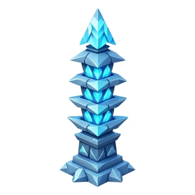 fantasy magic ssilver totem low poly sticker