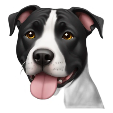 fully black amstaff sticker