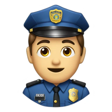 Policía con perilla sticker