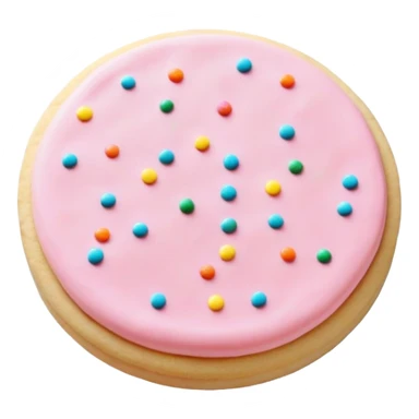 Light pink buttercream sugar cookies with sprinkles  sticker
