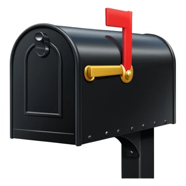 black unified mailbox №90210 on black post sticker