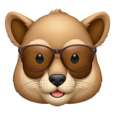 a sunglasses animals sticker