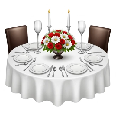 Fine dining restaurant table sticker