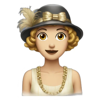 movie flapper sticker