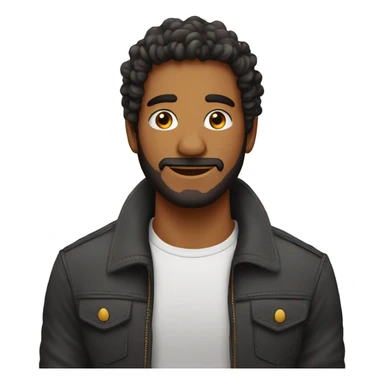 HOMBRE CABELLO RIZADO UN POCO LARGO sticker