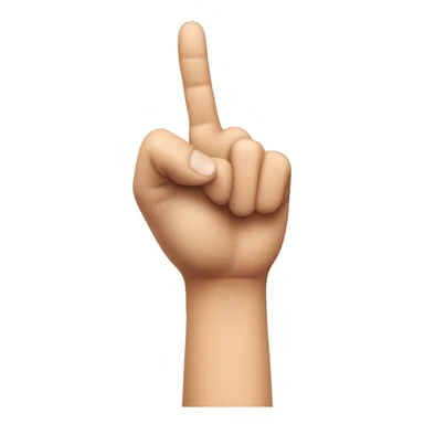 A hand doing the me-too sign in sign-language. The hand should have the pinky up and the thumb up, but every other finger should be down. sticker