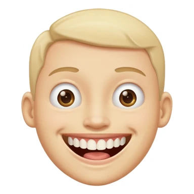 big smile with missing front tooth sticker