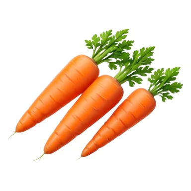 Baby-cut carrots, small cylindrical orange pieces, rounded ends, no green tops sticker