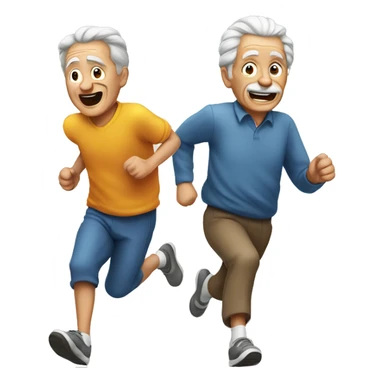 2 OLD MANs RUNNING sticker