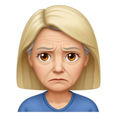 frustrated female aged 58 emoji sticker
