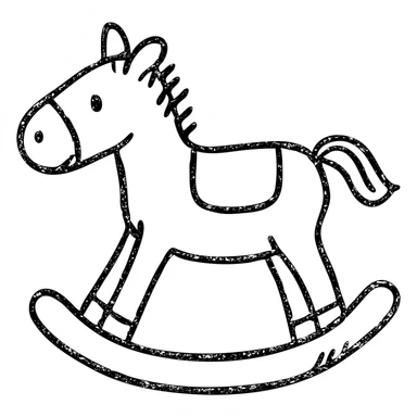 rocking horse icon sticker