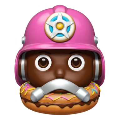 Donut with trooper ha sticker