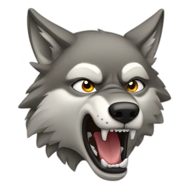 female wolf growling sticker