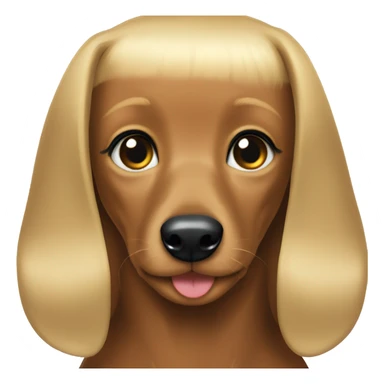 black dachshund and blonde girl with light eyes sticker