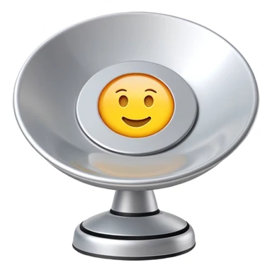 radar dish with emoji icons appearing as detected objects sticker