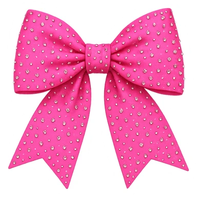 kpop neon pink bow with rhinestones, bold and trendy sticker