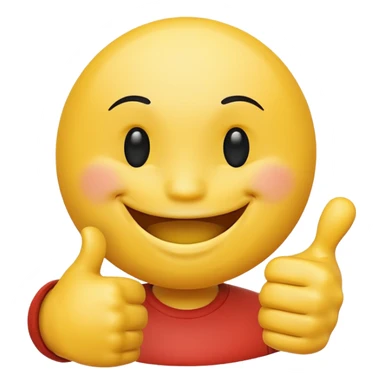Smiley face with a thumb up sticker
