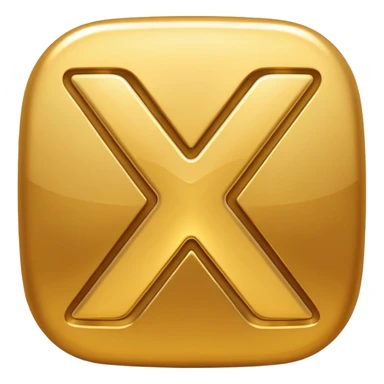 emoji-style glossy icon with two characters: X and S placed side by side forming “XS”, bold rounded font, golden 3D shine, smooth gradients, soft highlights, transparent background

 sticker