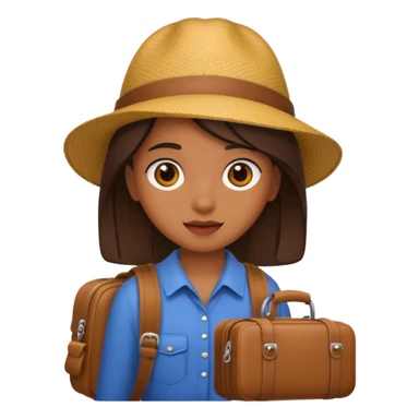 brown girl traveling sticker