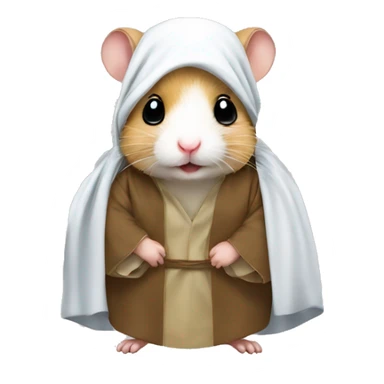 An Arab hamster wearing a thobe and shemagh sticker